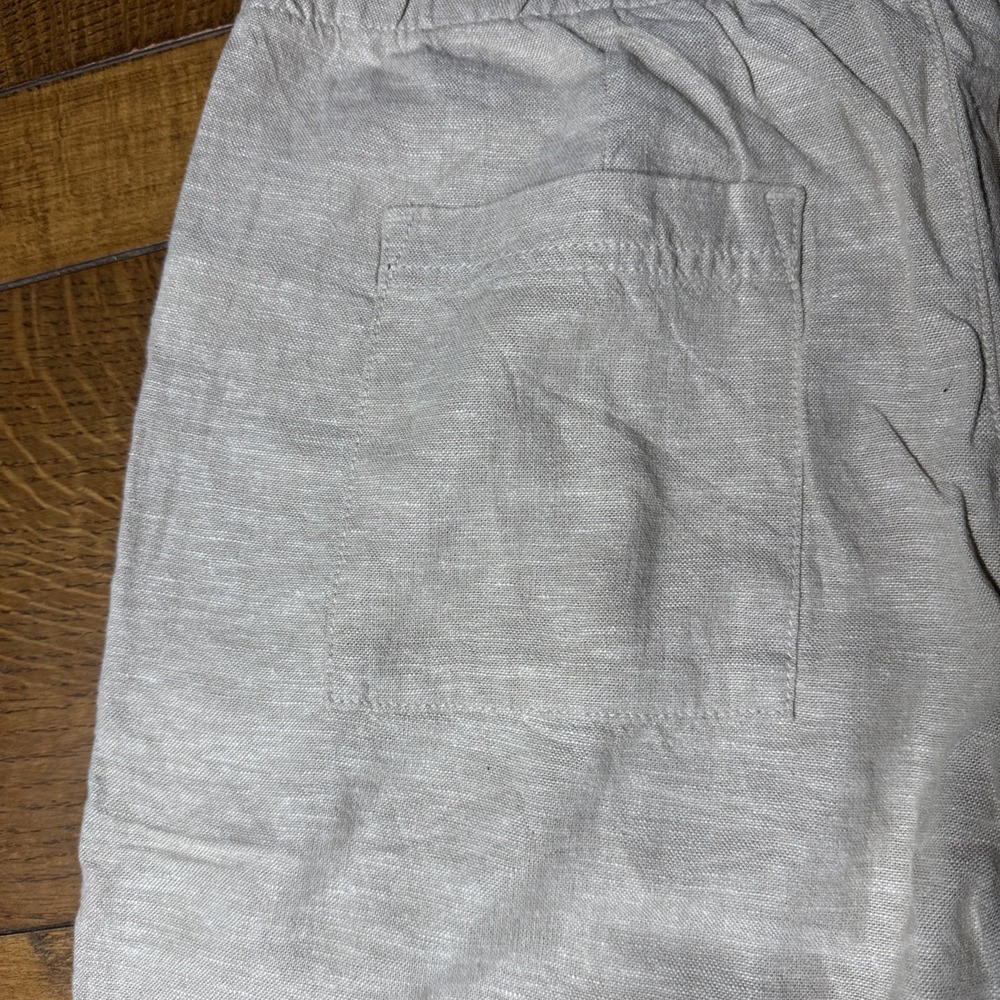 Gap Linen Blend Cargo Pull On Wide Leg Pants‎ Small Tall Flax Linen Drawstrings - Picture 9 of 9